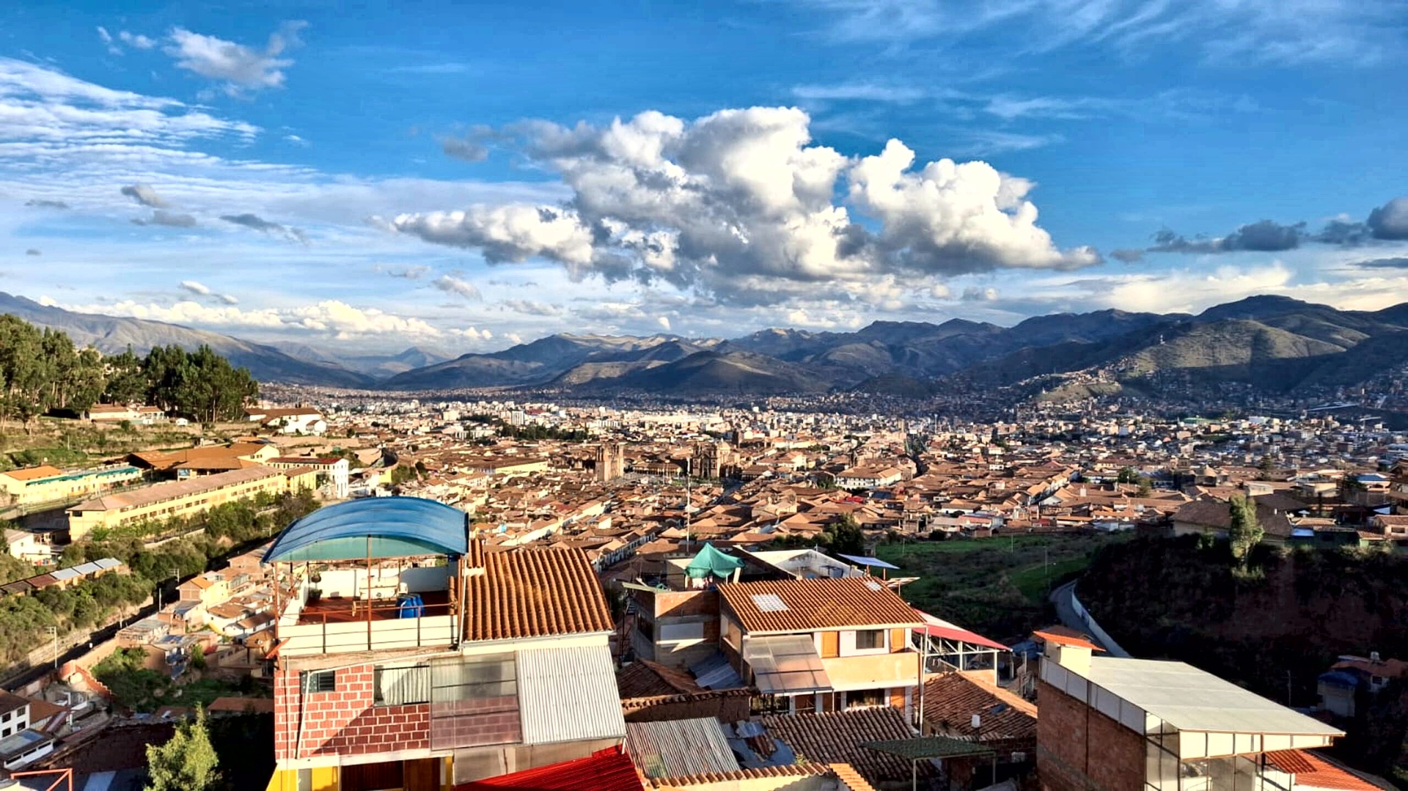 Daytime panorama of Cusco