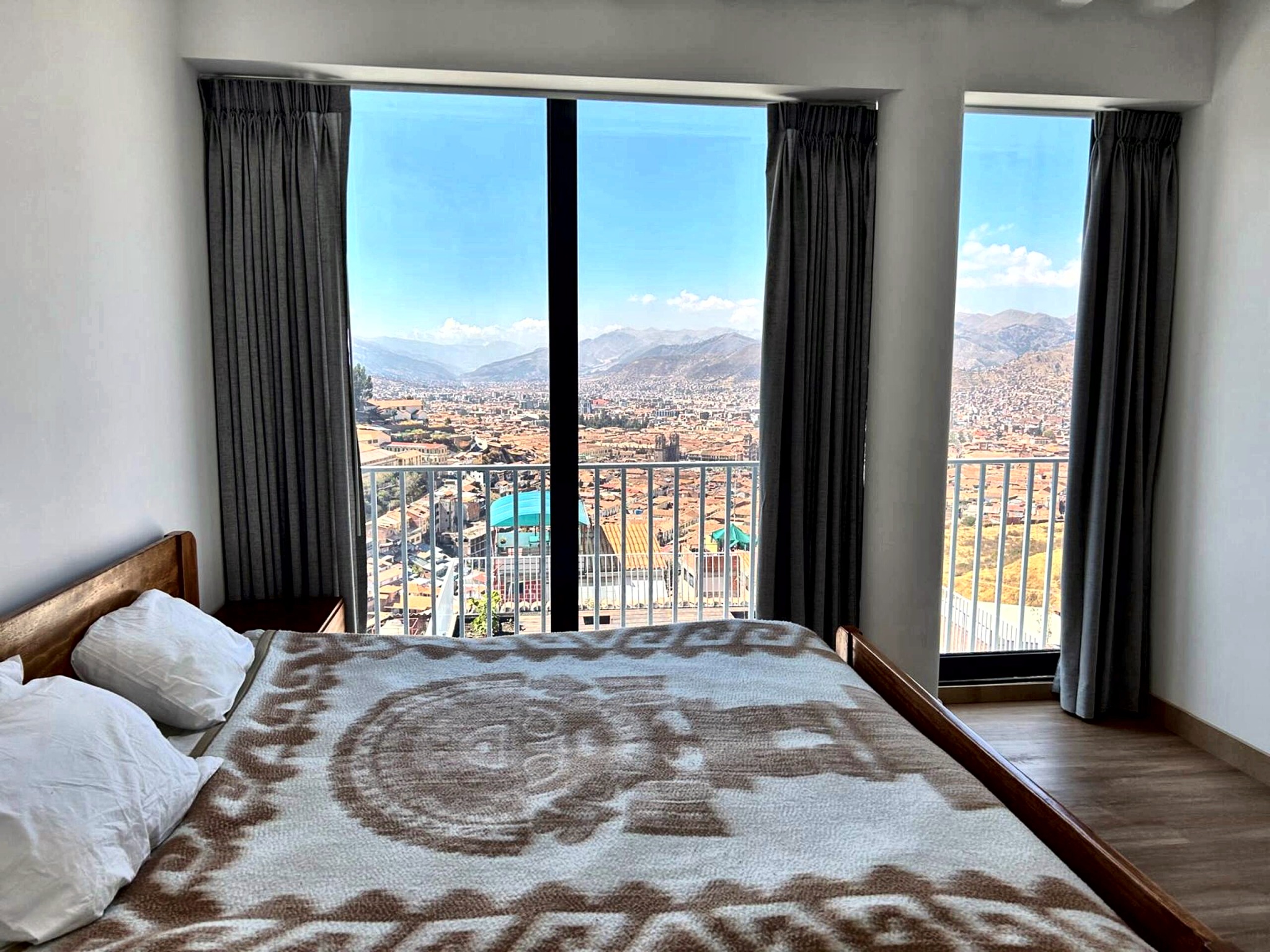 Second bedroom, bed opening to a panoramic window