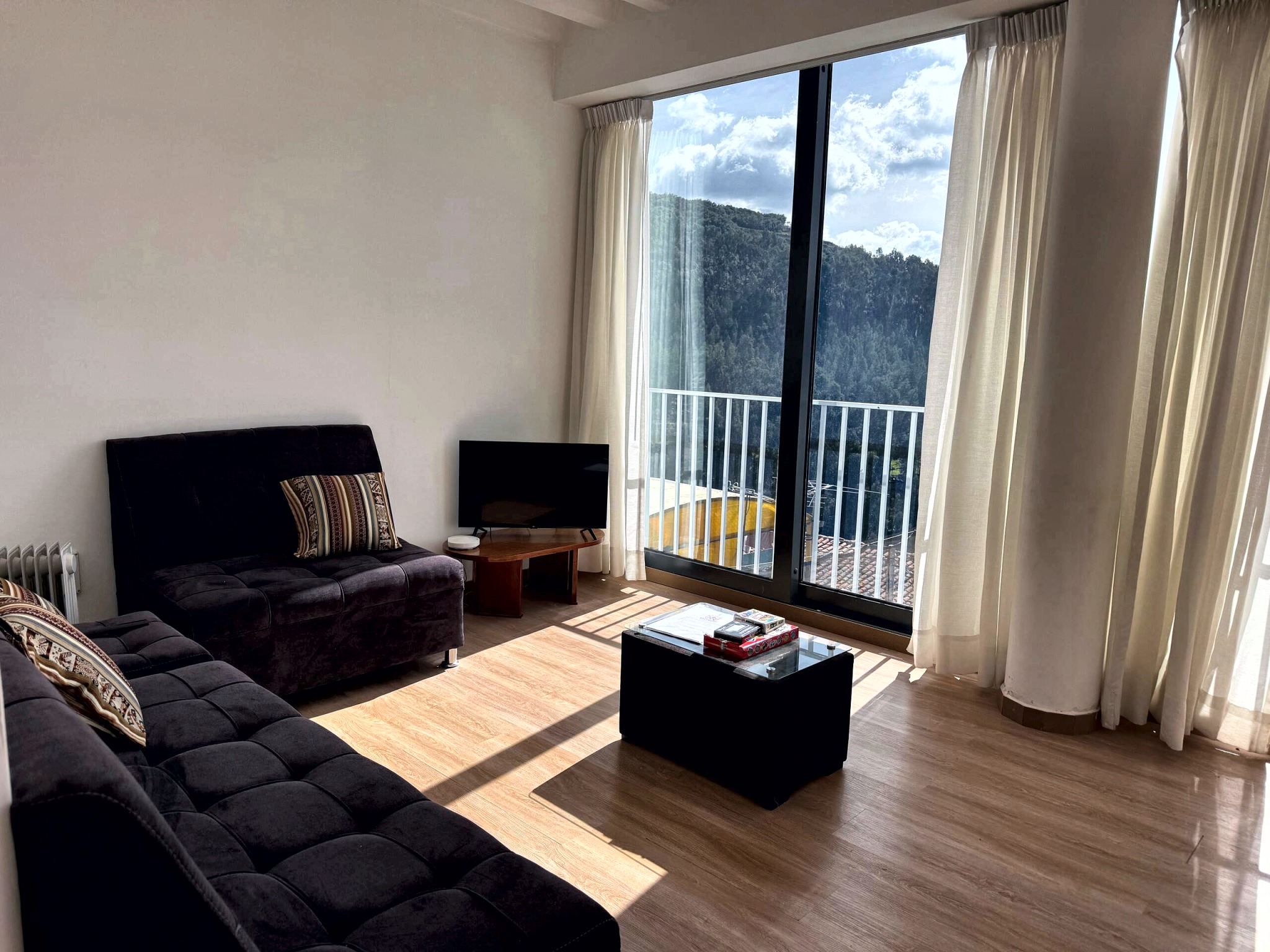 Living area facing the view